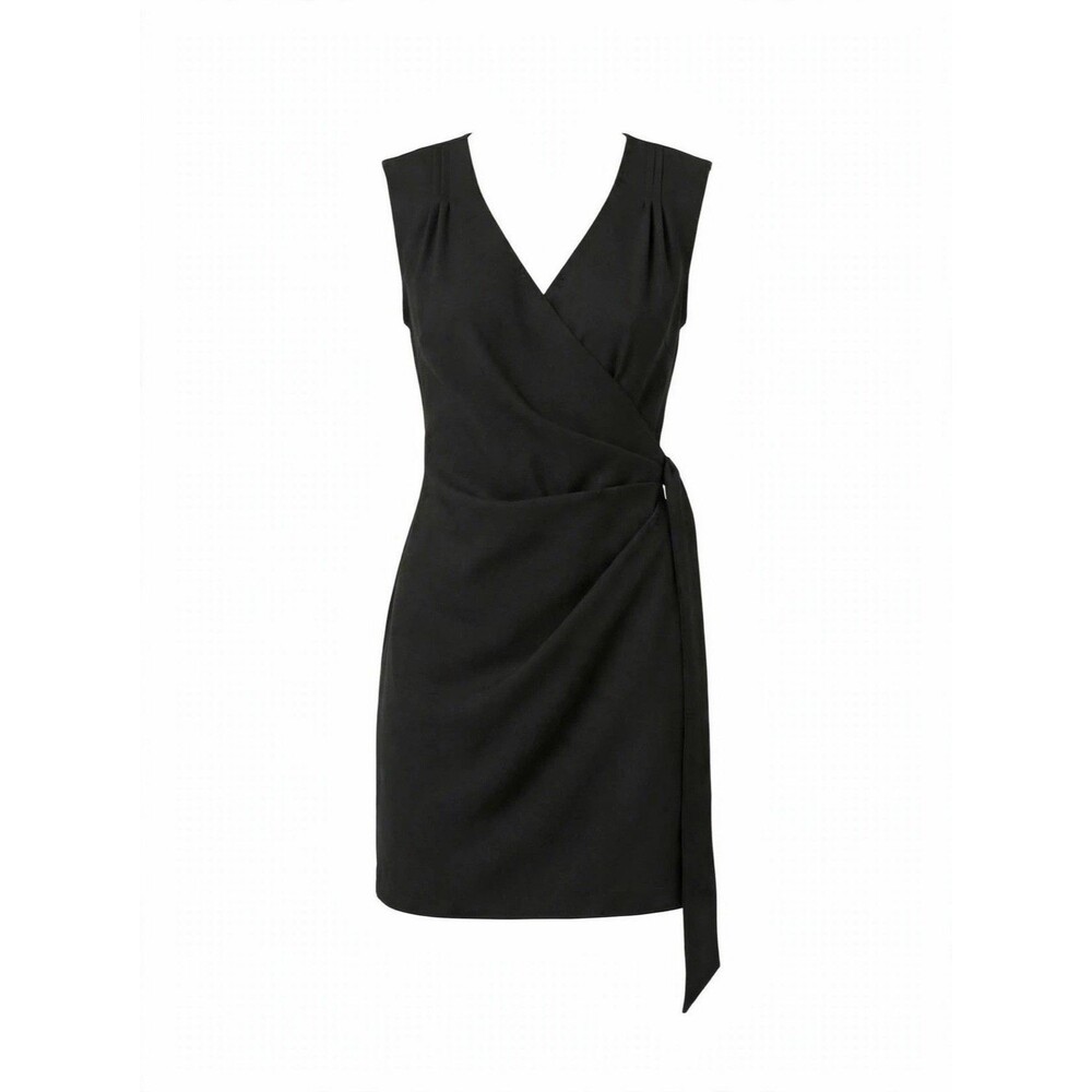 Forever 21 L Black Short Dress Work Office Formal Cocktail Wrap